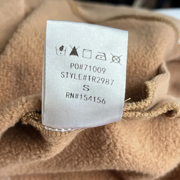 Mod Ref Womens Oversize Pullover Sweatshirt Ribbed Trim Sz S Brown Casual Comfy - Picture 11 of 14